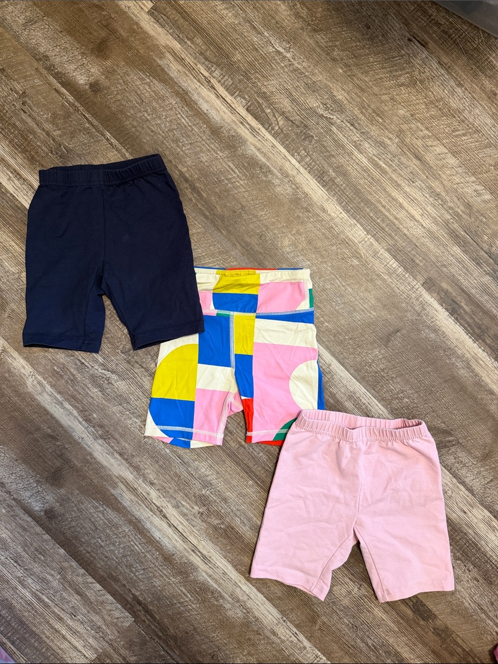 Hanna Anderson Kids Cotton / Spandex Bike Shorts - Pink, Navy & Multicolor Pack